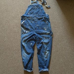 GAP 90s Paint Splattered Overalls